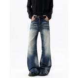 AIDASE  -  American Vintage Waed Distred Men's Jeans Elastic Casual Sle mid Waist Zipper Fly Slim Fit Long Trousers for Men aidase-shop