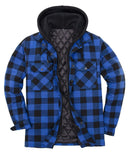 AIDASE  -  Mens Winter European American Style Thick Plaid Cotton Jacket Long Sleeve Loose Hooded Coat Casual Outerwear men's jacket aidase-shop