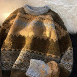 AIDASE  -  Laid-back Style Men's Knitwear round Neck Thickened Winter Casual Loose Fit Teenager Student Inner Wear Vintage Autumn Winter Fa aidase-shop