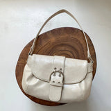 AIDASE  -  Vintage Bags For Women Luxury Designer Handbags And Purses New In PU Waxed Leather Belt Decoration Small Underarm Shoulder aidase-shop