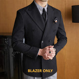 Aidase High Quality Double Breasted  Dress Suit 2 Pieces Wedding Suit For Men Business Formal Casual  Office Work Party Prom Costume aidase-shop