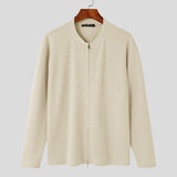 =Aidase Tops Korean Style Casual New Men Texture Cardigan Sweater Autumn Winter Hot Sale Zipper Long Sleeved Sweaters S-5XL aidase-shop