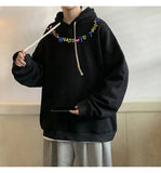 AIDASE  -  Autumn Colourful Letter Print Sweatshirt Fashion American Street Hooded Long Sleeve Trend Loose Pullover Top Men Women Clothing aidase-shop