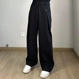 AIDASE  -  New Deconstructed Casual Drape Suit Trousers for Men Retro Spring Autumn Straight Trousers Trend aidase-shop