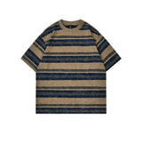 AIDASE  -  Hip Hop Tie Dye Vintage Striped Tshirt Oversize Summer Washed T-shirt Man Harajuku Cotton Loose Casual Tops Tees Plus Size S-3XL aidase-shop