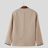 AIDASE  -  Men Jackets Patchwork O-neck Long Sleeve Streetwear Casual Male Cardigan Coats Streetwear Autumn Fashion Jackets S-5XL aidase-shop