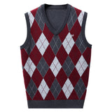 Aidase Unisex, New Autumn and Winter Warm Vest, Men's Stylish Slim-fit V-neck Sweater.stretch ，S-3XL Student Sweater aidase-shop