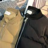AIDASE  -  Japanese Baseball Collar Padded Jacket Men Winter Thick Padded Coat Warm Bread Clothes High-end Big Pocket Parka Puffer Jacket aidase-shop