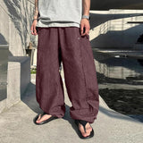 AIDASE  -  Men Pants Striped Drawstring Joggers Loose Casual Trousers Men Streetwear 2025 Oversize Fashion Leisure Wide Leg Pants aidase-shop