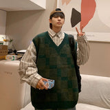 AIDASE  -  new vest knitted sweater for autumn and winter outerwear trend V-neck loose sleeveless sweater aidase-shop