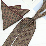 AIDASE  -  2PCS Neck Ties Set New Luxury Polyester Paisley Neckties Polka Dot Floral Tie Brooches Formal Business Shirt Accessories Cravat aidase-shop