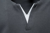 AIDASE  -  Mens T Shirt Pure Color V Collar Short Sleeved Tops Tees Men T-Shirt Black Tights Man T-Shirts Fitness For Male Clothes aidase-shop
