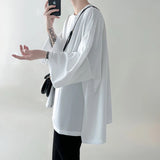 AIDASE  -  Irregular Design Short Sleeved Men Shirt Niche Single-breasted Solid Color Male Tops 2025 New Fashion Men's Shirts 21E6627 aidase-shop