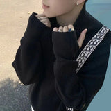 Aidase Mens Sweater Turnable Turtle Collar British Knitted Sweater Spring Fashion Elegant Versatile Couple Jacket Unisex 2024 aidase-shop