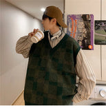 AIDASE  -  new vest knitted sweater for autumn and winter outerwear trend V-neck loose sleeveless sweater aidase-shop