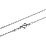 AIDASE  -  1.2mm Silver Color Stainless Steel Snake Bone Chain Necklace For Women Simple Chain Choker Titanium Steel Jewelry Fashion Gift aidase-shop