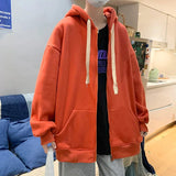 Men Women Autumn Loose Designer Sense Niche Couple Hooded Multiple Colour Unisex Pure Cotton Hooded Cardigan Sport Jacket 3XL aidase-shop