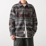 Aidase Retro Jackets Men Japanese Style Geometric Chic Autumn Basic All-match Harajuku Males Outwear Cozy Popular High Street Vintage aidase-shop