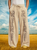 AIDASE  -  Streetwear Fashionable Men's Trousers Vintage Letter Printing Loose Straight Pants For Mens Autumn Outdoor Casual Lace-up Pants aidase-shop