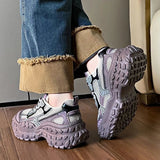 AIDASE  -  Women's Summer New Mesh Breathable Platform Wedge Sneakers Thick Sole Casual Chunky Dad Shoes aidase-shop