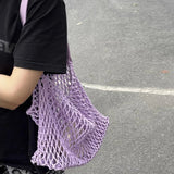 AIDASE  -  Bohemian Beach Bags For Women Luxury Designer Handbag Purses  In Braided Rope Hollow With Inner Pocket Underarm Shoulder aidase-shop