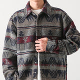 Aidase Retro Jackets Men Japanese Style Geometric Chic Autumn Basic All-match Harajuku Males Outwear Cozy Popular High Street Vintage aidase-shop