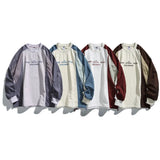 AIDASE  -  New Japanese Outdoor Cityboy Contrasting Sweatshirt Men's Sports Long Sleeved Pullover T-shirt Retro Couple College Loose Tops aidase-shop