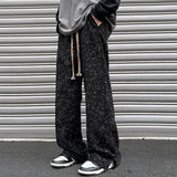 AIDASE  -  Creative Tie-Dye Casual Pants Men's American High Street Trend Straight Leg Stylish Sportswear aidase-shop