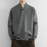 AIDASE  -  Autumn Winter New Men Knitted Sweater Fashion Casual Versatile Solid Color Long Sleeve Trendy Cardigan Coat Tide 21E7626