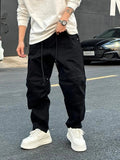 AIDASE  -  plus Size 300 Pou Hong Kong Sle Retro Workwear Casual Pants Men Summer Loose Straight Wide Leg Sports Trendy Brand Ins aidase-shop