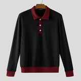 AIDASE  -  Men Shirt Knitted Patchwork Lapel Long Sleeve Spring Autumn Men Clothing Streetwear Loose 2025 Fashion Male Shirts S-5XL aidase-shop