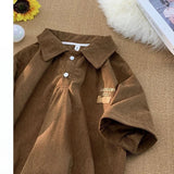 AIDASE  -  American Fashion Retro Polo Shirt Men's Short-sleeved Korean Version New Summer High Street Trend Shirt Lapel T-shirt Chic