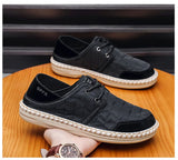 AIDASE  -  Men's Two-Way Wear Driving Shoes Slip-On Beijing Style Casual Fishing Boat Shoes Breathable Low Cut Comfortable All-Season aidase-shop