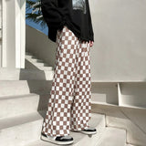 AIDASE  -  Harajuku Streetwear Plaid Men's Hip Hop Pants Couple Clothing Streetwear Brand Male Casual Large Size Trousers aidase-shop