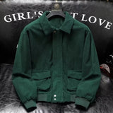 65.49Aidase winter outfits men 2025 Clothing Corduroy Thickened Men's Overcoat Blue Autumn Casual Slim Fashion Plaid  Pockets Decorate Jacket Coats aidase-shop