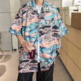 AIDASE  -  Summer Men's Short Sleeve Printed Shirts  Beach Shirts Casual Fashion Tee Shirt  Couple Tops aidase-shop