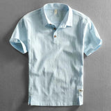 AIDASE  -  Summer New Fashion Men's Simple Shirt Square Collar Casual Loose Half-sleeved Versatile Handsome Top aidase-shop