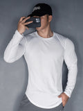AIDASE  -  New Spring And Autumn Male Sports Leisure Running Fitness Exercise Cotton Elastic Solid Color Long Sleeve Base T-Shirt aidase-shop