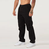AIDASE  -  Autumn Men's Patchwork Solid Casual Loose Straight Trousers aidase-shop