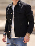 AIDASE  -  Men Streetwear Fashion Slim Denim Jacket High quality Male Simple solid Casual Jacket Coat aidase-shop