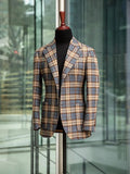 Aidase Plaid Wedding Suit Coat For Men Slim Fit Single Breasted Overcoat Business Office Jacket Custom Made Only Blazer aidase-shop