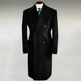 Aidase Corduroy Long Men Overcoat Black Loose Causal Jacket Gentlemen Double Breasted Warm Thick Business Daily Male Coat Custom Made aidase-shop