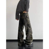AIDASE  -  Camouflage Men Cargo Jeans Summer New Fashion Design Loose Straight-leg Trousers Casual All-match Loose Menswear 21E6757 aidase-shop