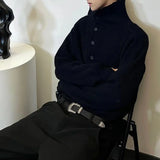 Aidase Mens Sweater Turnable Turtle Collar British Knitted Sweater Spring Fashion Elegant Versatile Couple Jacket Unisex 2024 aidase-shop