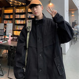 AIDASE  -  Japanese Workwear Jacket Men's Spring Autumn New American Vintage Letter Loose Embroidered Top Retro Standing Collar Jacket Chic aidase-shop