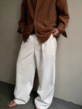 AIDASE  -  Breathable Ice Silk Ribbed Trousers Mens Summer New Casual Straight Pants Men Stylish Striped Textured Pants Old Money Aesthetic aidase-shop