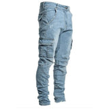 AIDASE  -  New Stretch Denim Men's Side Pocket Slim Skinny Jeans aidase-shop