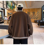 AIDASE  -  Spring and Autumn Stand Collar Baseball Jacket for Men Loose Casual Windproof and Warm Top M-3XL aidase-shop