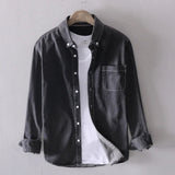 AIDASE  -  Cotton Spring Autumn New Long Sleeve Denim Shirts for Men Fashion Casual Classic Shirt Jacket High Street Men Clothing Tops aidase-shop