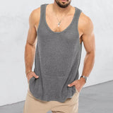 Aidase Men Summer Knitted Tank Top Loose Sleeveless Sportswear Tops Boys Casual Fitness Bodybuilding Breathable Tees Plus Size Xxxl aidase-shop